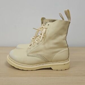Dr. Martens 1460 Pascal Yellow Mono Soft Comfy Leather Ankle Boots